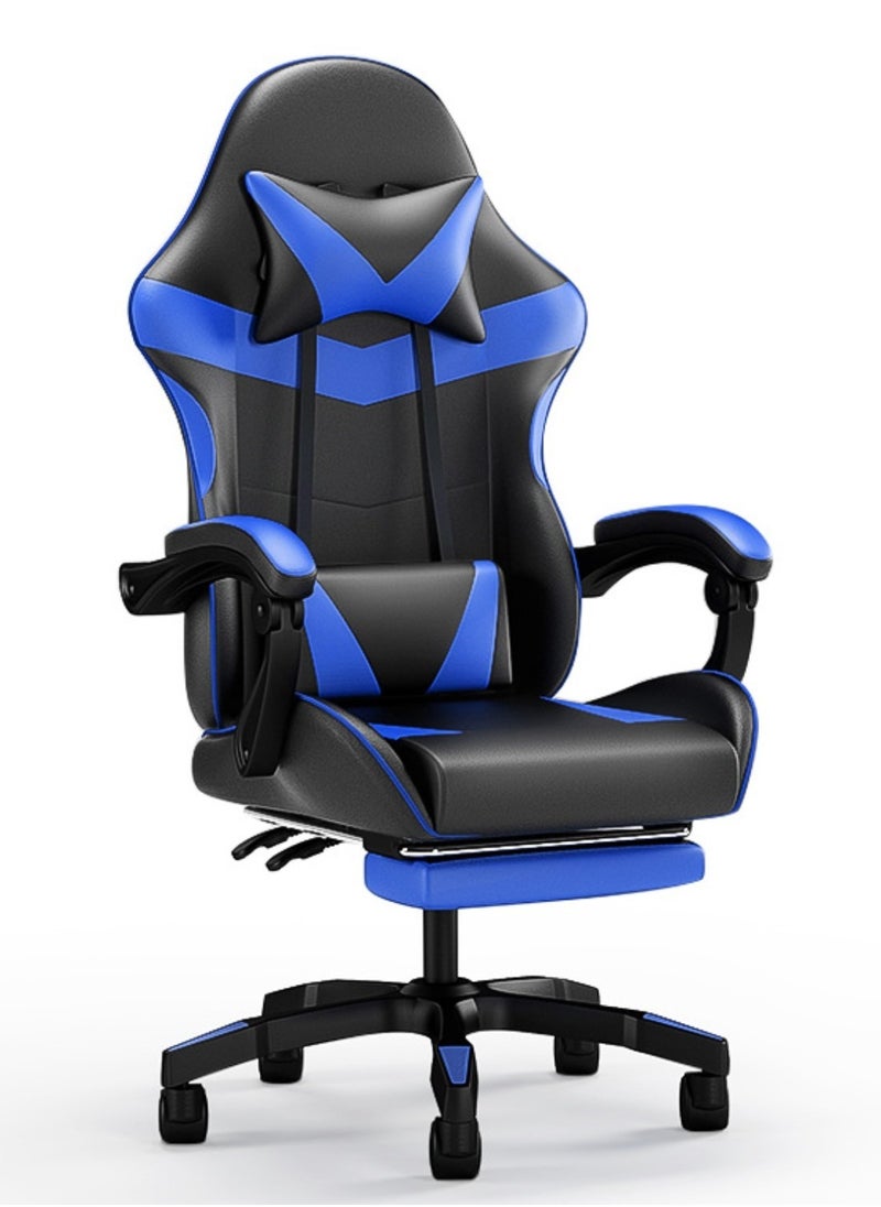 Gaming Chair with Footrest, Racing Gaming Chair, Computer Gamer Chair Ergonomic Game Chair with Adjustable Headrest and Lumbar Support