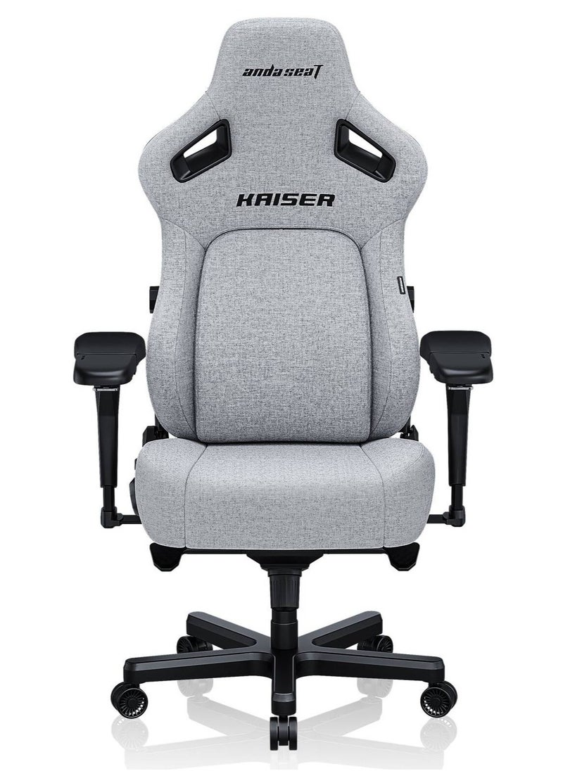 AndaSeat Kaiser 4 Large Linen Fabric Gaming Chair , Grey | AD12YDDC-L-20-G-CF