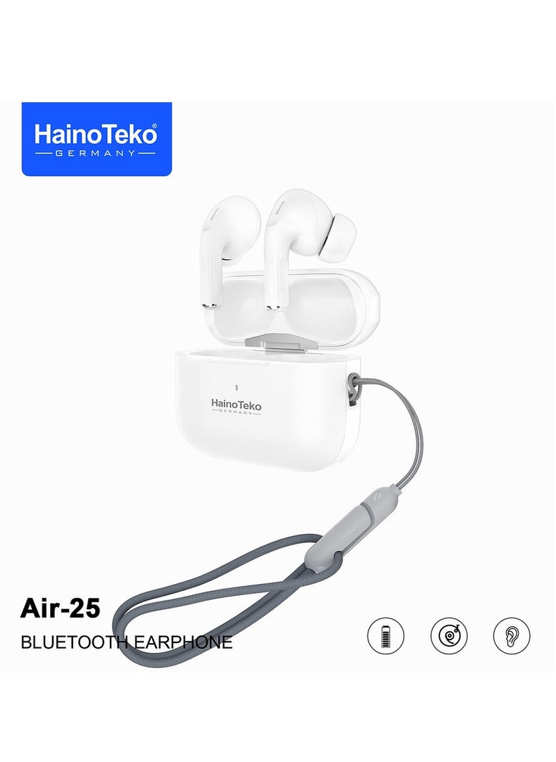 Haino Teko Air 25 True Wireless Bluetooth Earphones With Bass Rich Sound and Super Clear Microphone