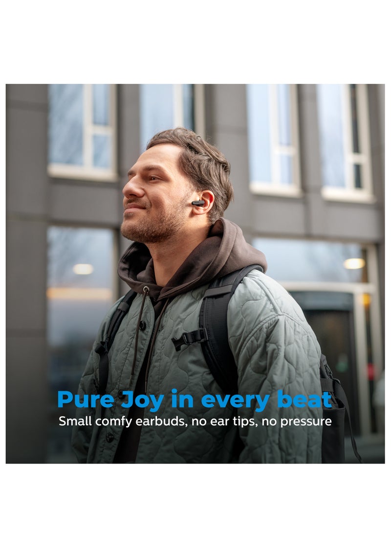 True Wireless Earbuds, Dynamic Bass Pocket-Sized Charging case, Clear Calls, IPX4, 28 Hours Playtime Black