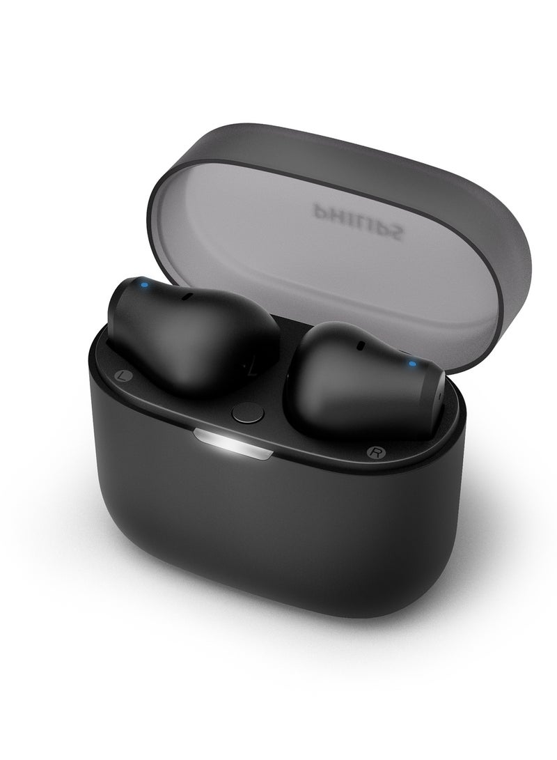 True Wireless Earbuds, Dynamic Bass Pocket-Sized Charging case, Clear Calls, IPX4, 28 Hours Playtime Black