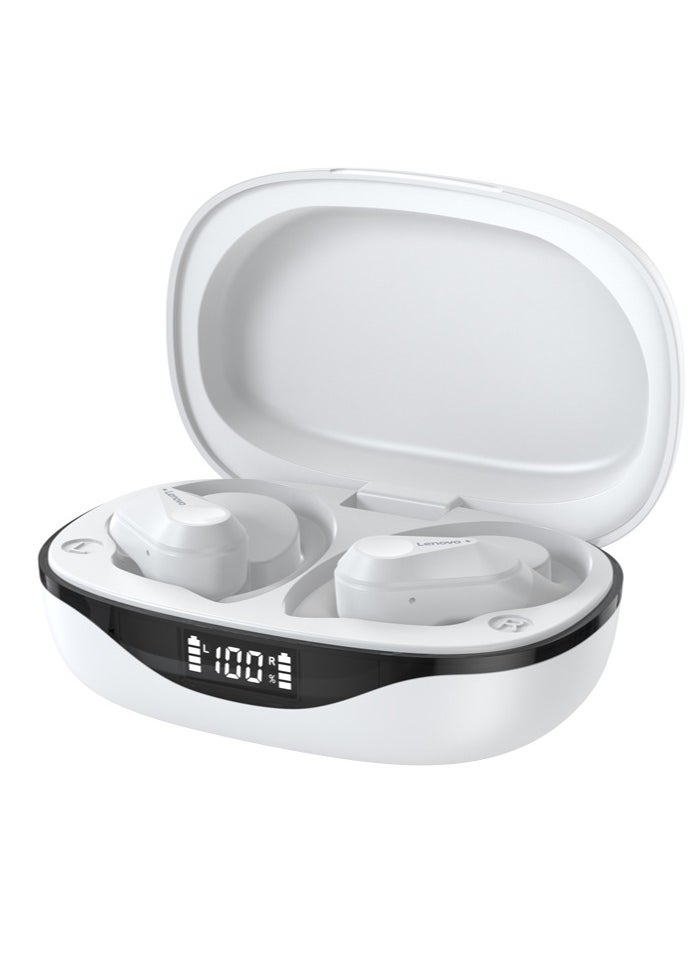 LP75 Bluetooth Earphones, Wireless Headphones LED Digital Display, Noise Reduction High Bass Sound In Ear Earbuds, Waterproof Durable Headsets With Built In Microphone, (1pc, White)