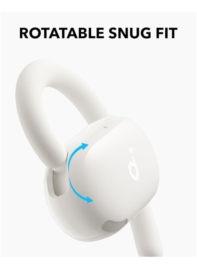 V20i by Anker Open-Ear Headphones, Adjustable Ear Hooks, Ultra-Comfort, Snug Fit, Powerful Sound, Clear Calls, IP55, LED Lights, 8H-36H Playtime, Bluetooth 5.4 Earbuds, Multipoint Connection White