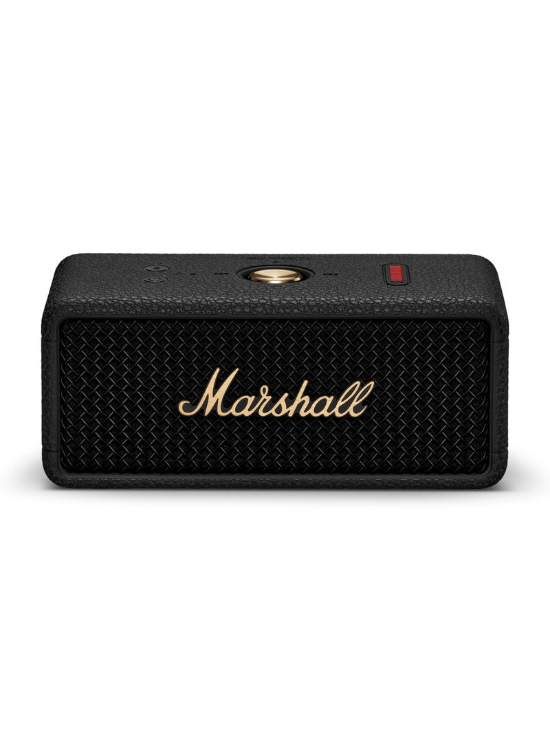 Emberton III Portable Bluetooth Speaker - Water Resistant Wireless Speaker Portable Speaker With 32+ Hours Of Playtime Black and Brass