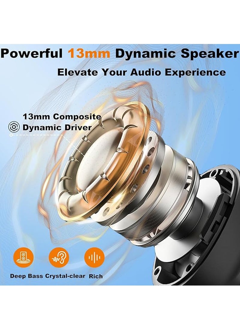 Wireless Earbuds Bluetooth 5.4, in Ear buds 6 Mic ENC Noise Cancelling for Clearer Call, Earphones Deep Bass Stereo, LED Power Display 35H Playtime IP7 Waterproof Sport Headphones for Android iOS Coal ﻿