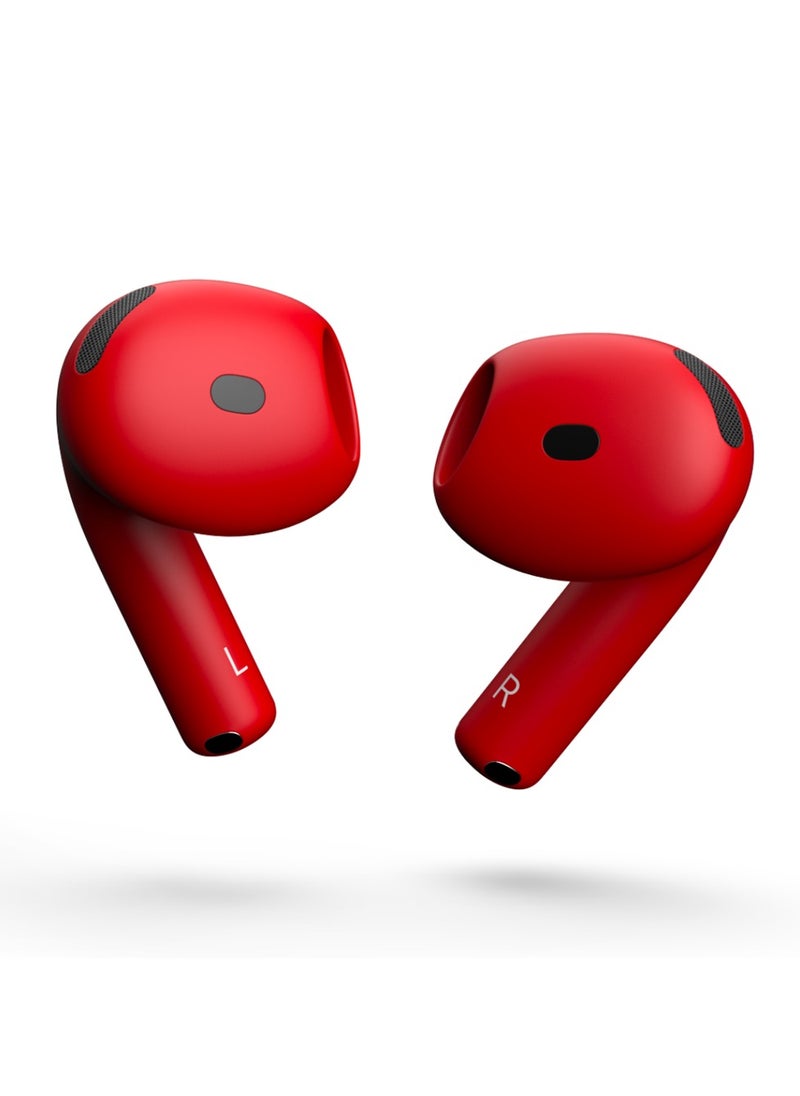 MERLIN CRAFT CUSTOMIZED APPLE AIRPODS 4 RED BOLD