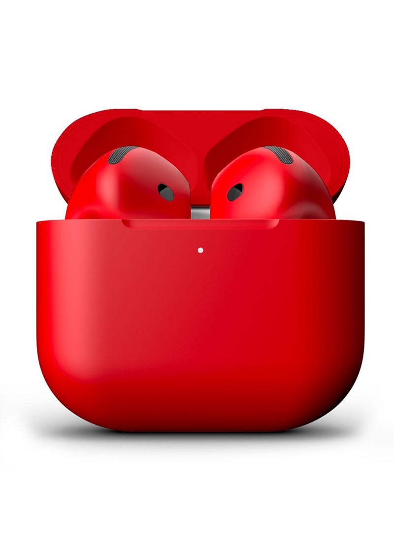 MERLIN CRAFT CUSTOMIZED APPLE AIRPODS 4 RED BOLD