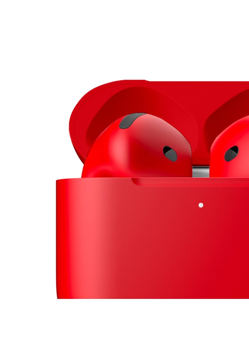 MERLIN CRAFT CUSTOMIZED APPLE AIRPODS 4 RED BOLD