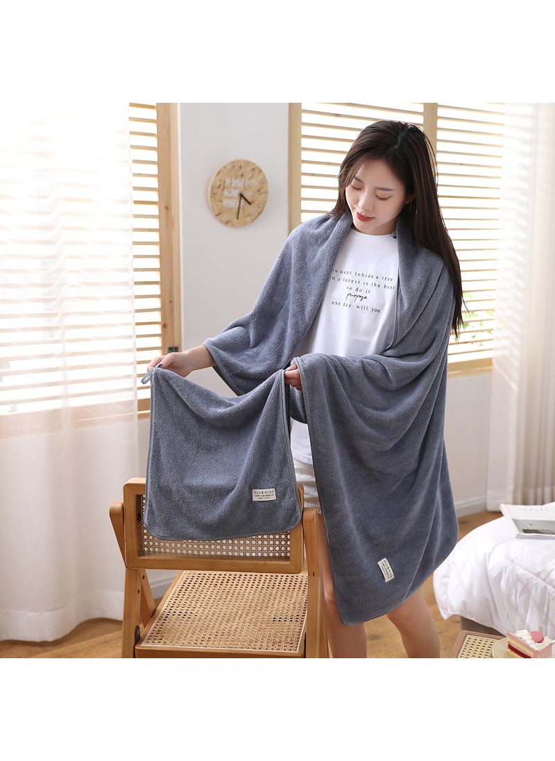 Oversized 90x150cm Towel Set Gift for Couples Elegant gray