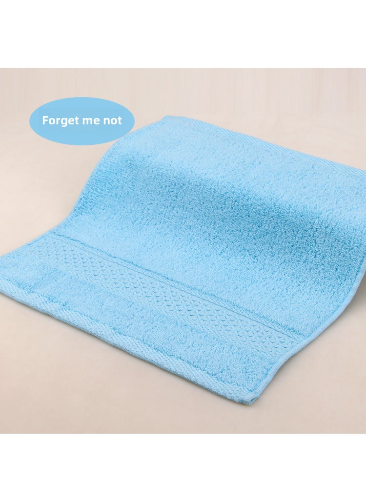 Factory wholesale plain household cotton square towel soft absorbent face towel labor protection gift towel textile Forget-me-not