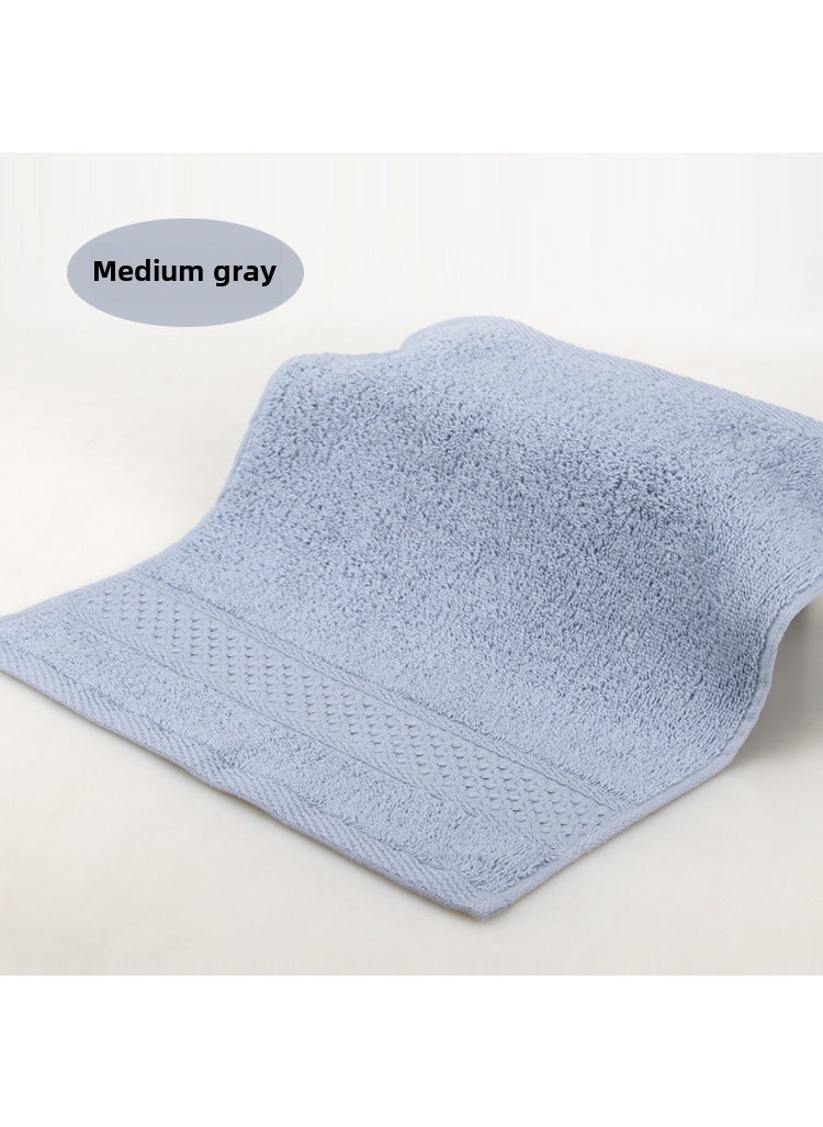 Factory wholesale plain household cotton square towel soft absorbent face towel labor protection gift towel textile Medium Gray