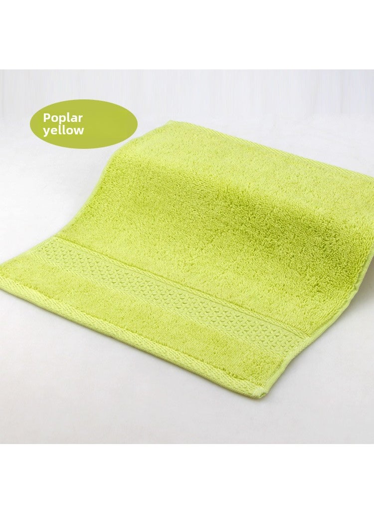 Factory wholesale plain household cotton square towel soft absorbent face towel labor protection gift towel textile Carambola yellow