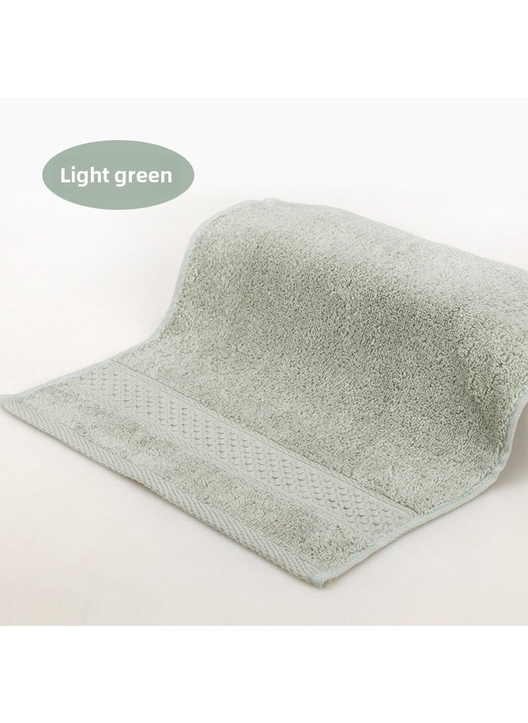 Factory wholesale plain household cotton square towel soft absorbent face towel labor protection gift towel textile Light green