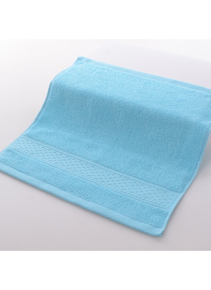 Factory wholesale plain household cotton square towel soft absorbent face towel labor protection gift towel textile Clear Blue