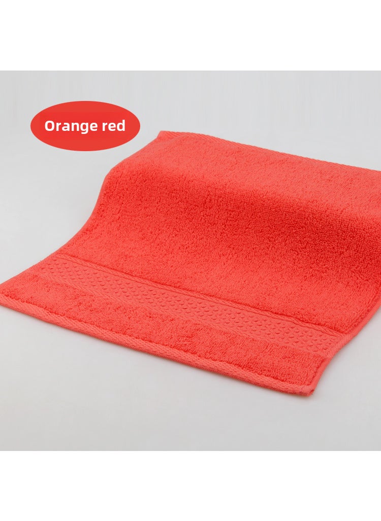 Factory wholesale plain household cotton square towel soft absorbent face towel labor protection gift towel textile Orange Red