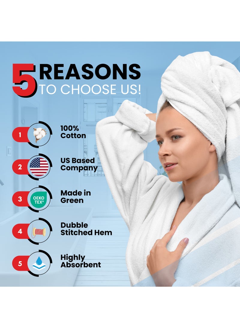 Premium Bath Towels Set Pack of 4-100% Ring Spun Cotton Towels - Teal Bath Towels 68cm x 137cm - Soft Feel, Quick Dry, Highly Absorbent Durable Towels, Perfect for Daily Use by Infinitee Xclusives