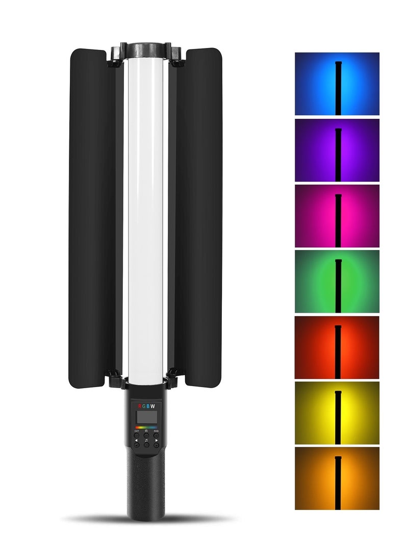 PULUZ 190 LEDs Photo Handheld Stick Light Full Color RGB Fill Light with Barndoor