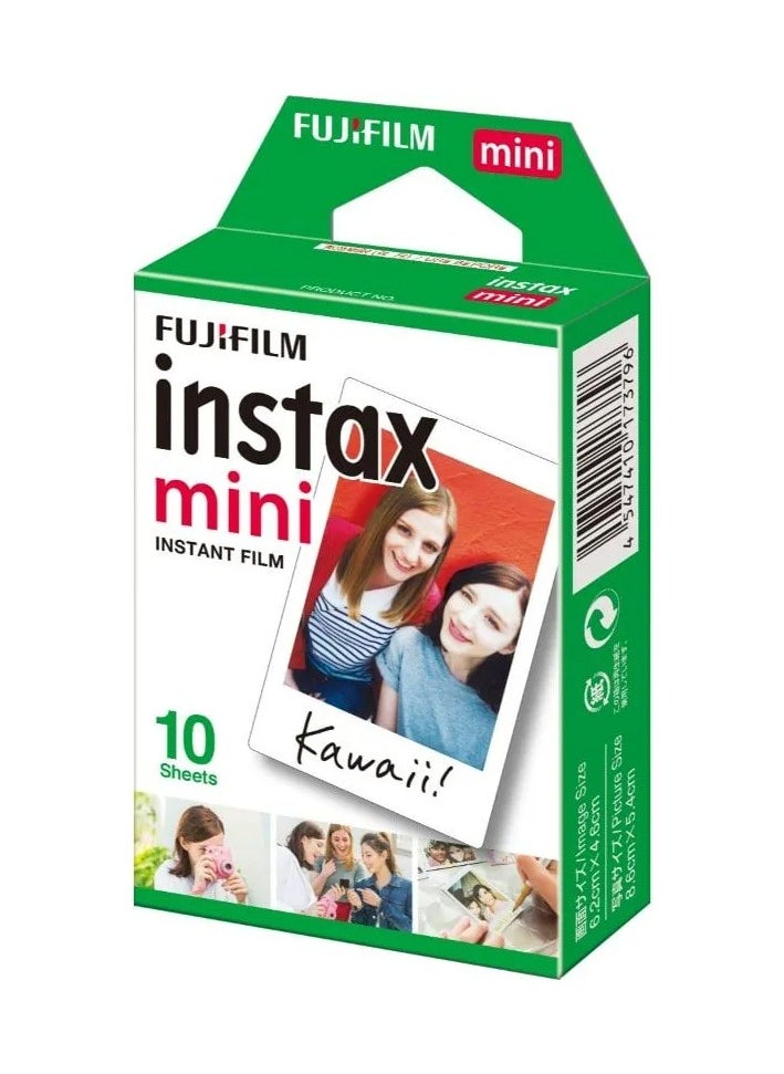 FUJIFILM Pack Of 10 Film Sheet For Instax Mini 7/7s/8/25/50 White