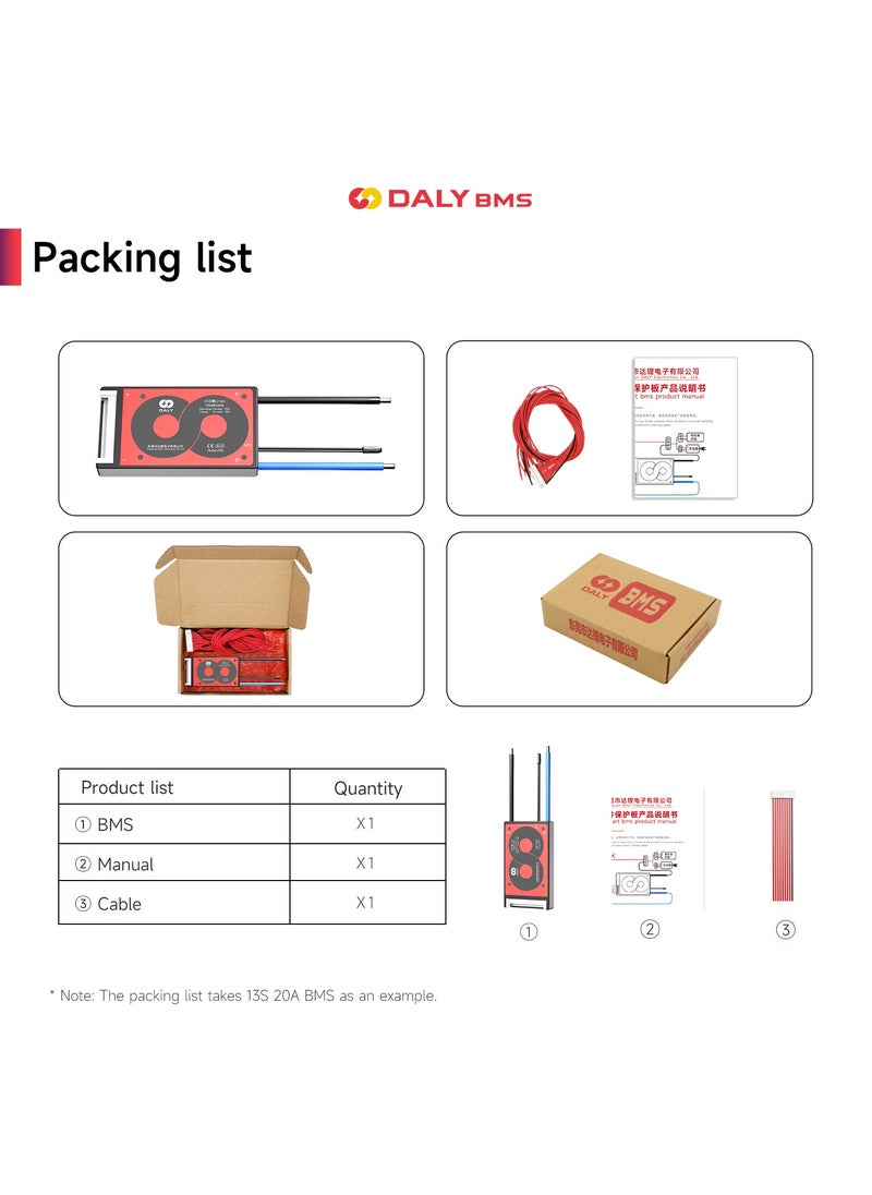 DALY 4S 12V 15A LiFePO4 Battery Management System (BMS) – Hardware Version for Electric Bikes, Scooters, Solar Applications, and Portable Power Systems