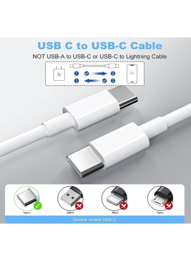 USB-C Fast Charger- 96W high power with UI security- Charger for Hp Spector, MacBook (12,13,15 inch), Mate Book, Nintendo Switch, Chrome Book- 6ft cable (White)