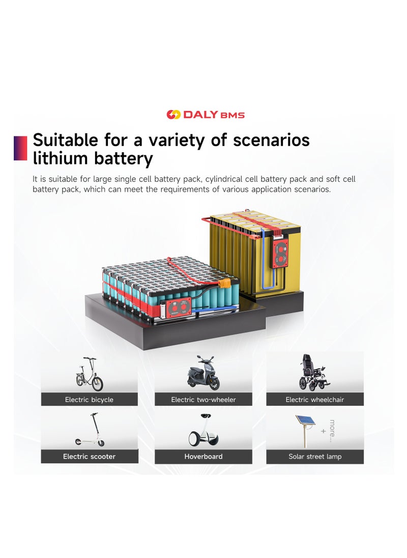 DALY 4S 12V 20A LiFePO4 Battery Management System (BMS) – Hardware Version for Safe and Reliable 12V Lithium Iron Phosphate Battery Protection