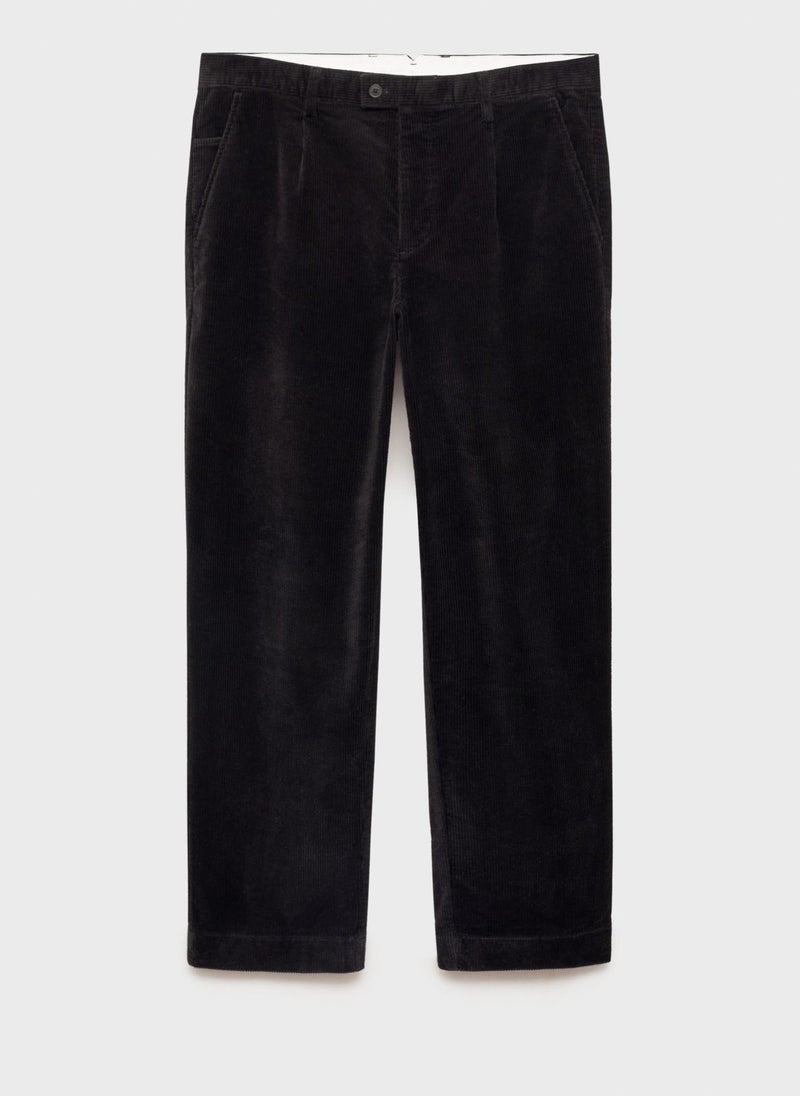 Corduroy Straight Fit Pants