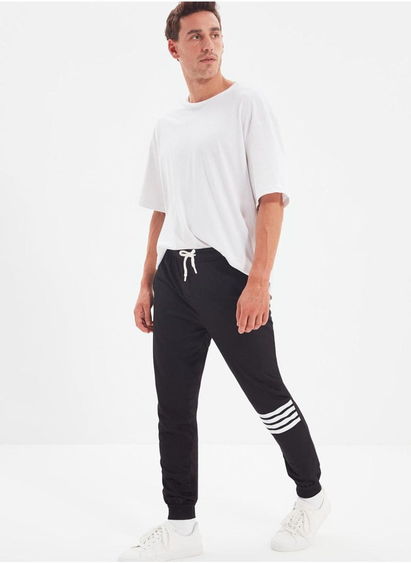 Stripe Cuffed Sweatpants