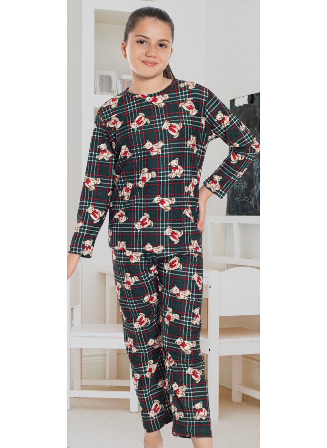 3036 Girls Winter Thick Pajama Set