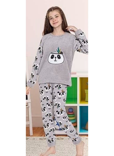 Girl's Plush Printed Fleece Pajama Set