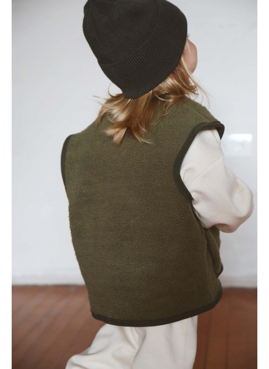 Khaki Wellsoft Vest Child 1-6 Years