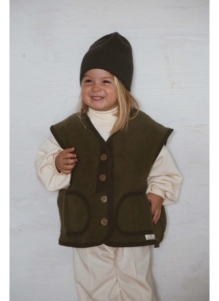 Khaki Wellsoft Vest Child 1-6 Years