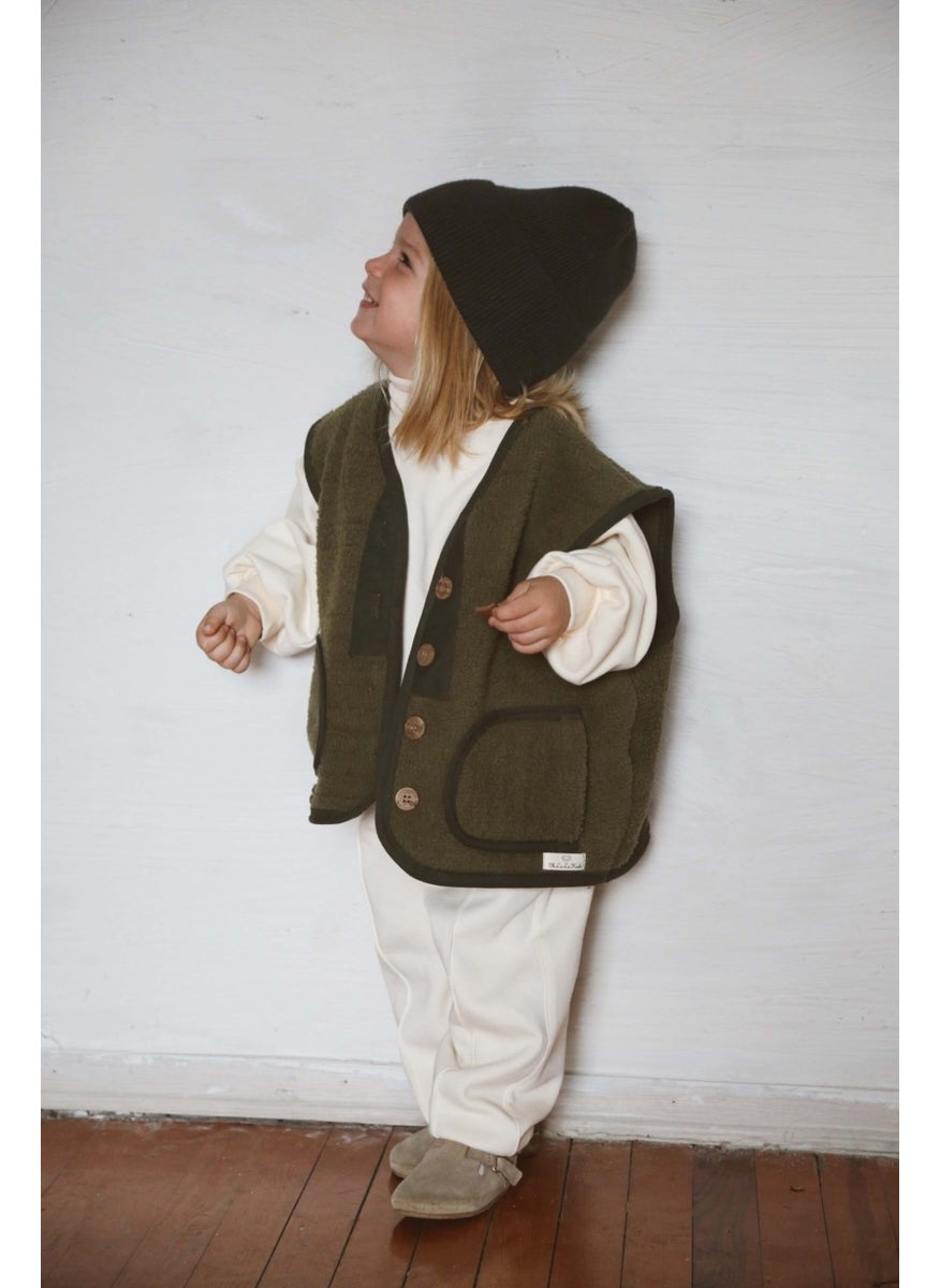 Khaki Wellsoft Vest Child 1-6 Years