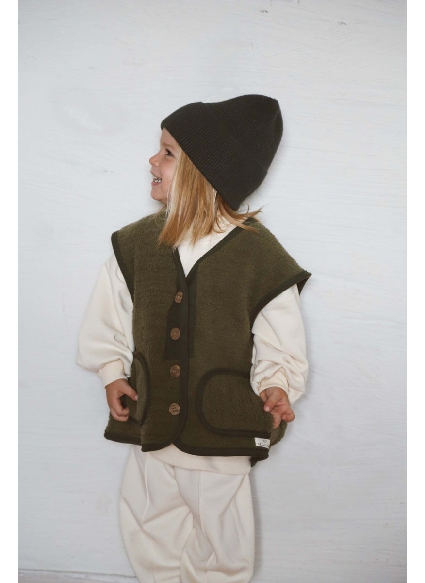 Khaki Wellsoft Vest Child 1-6 Years