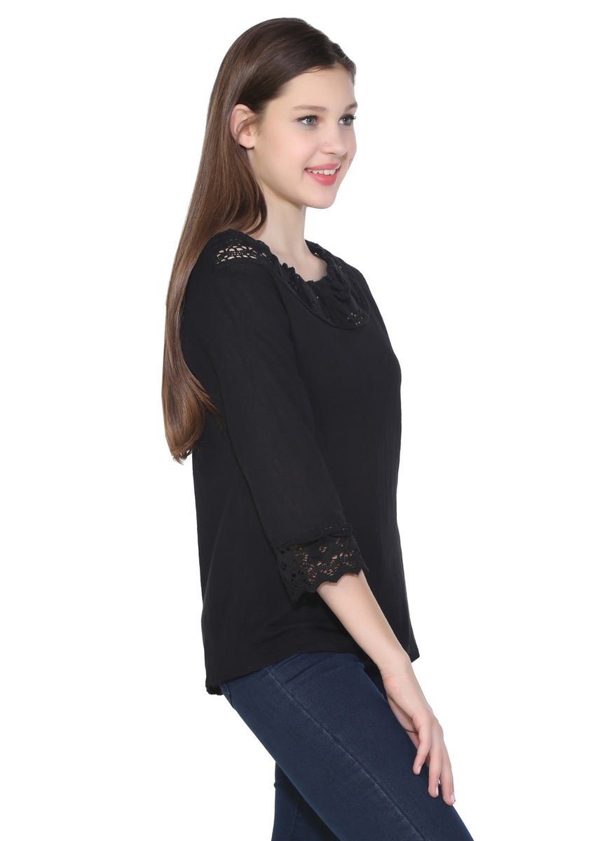 Zehra Şile Cloth Blouse Black Syh