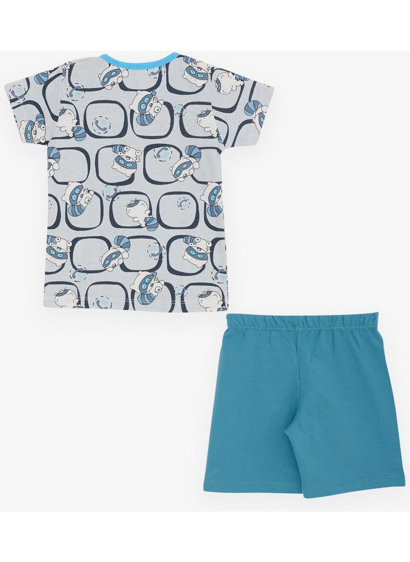 Breeze Girls & Boys Baby Boy Pajama Set, Cute Raccoon Patterned 9 Months-3 Years, Gray