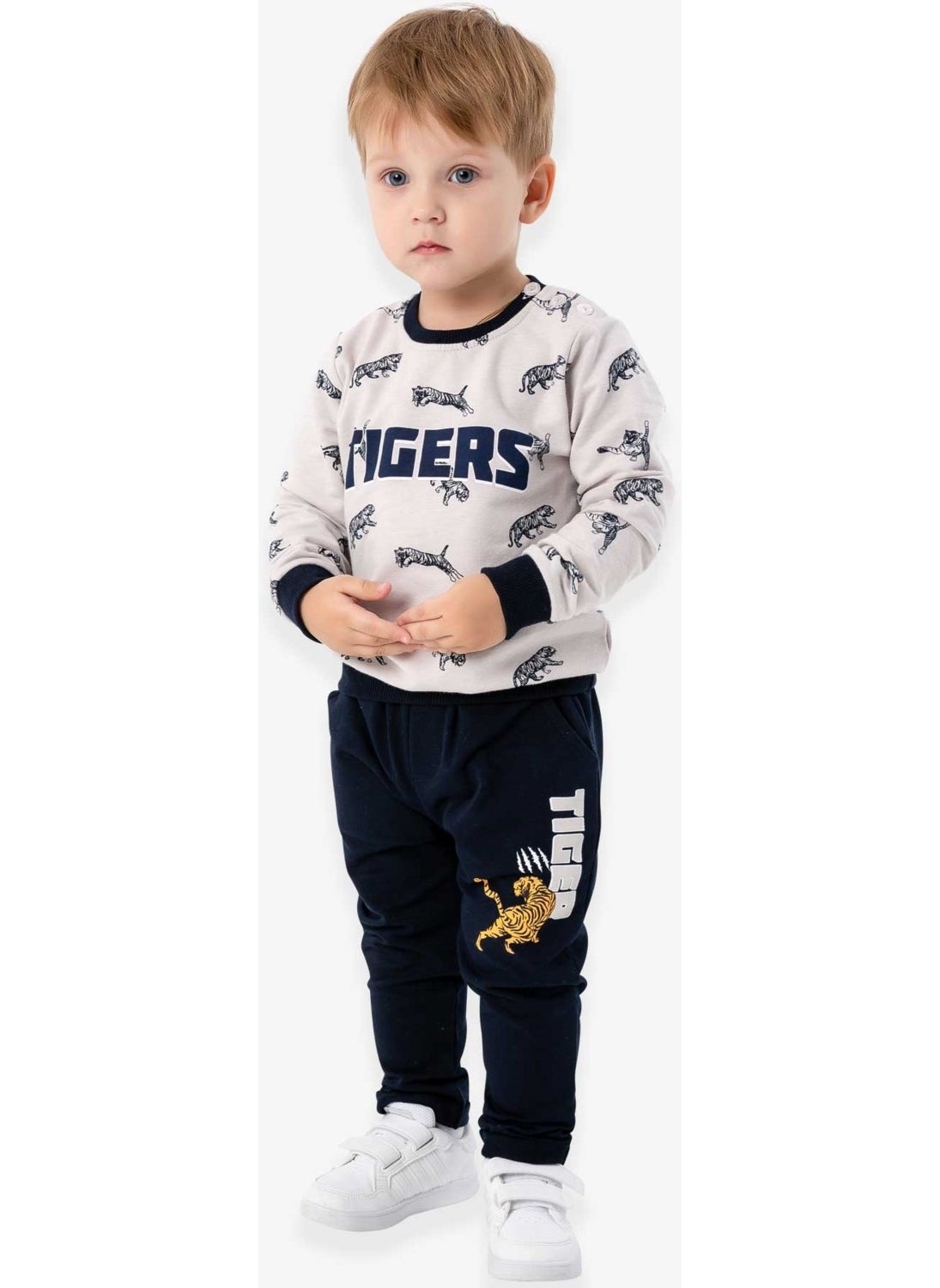 Breeze Baby Boy Tracksuit Suit Tiger Pattern Stone (9 Months-3 Years)