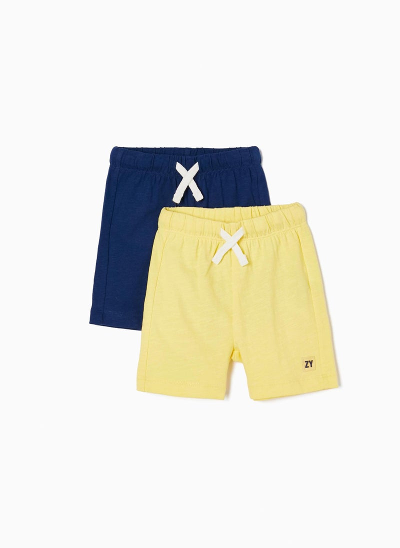 Pack 2 Cotton Sport Shorts for Baby Boys