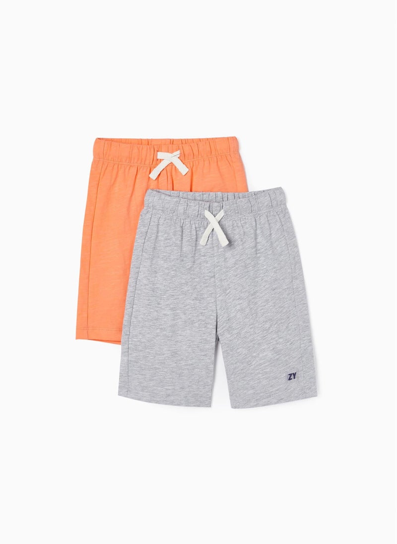 Pack 2 Cotton Sport Shorts for Boys