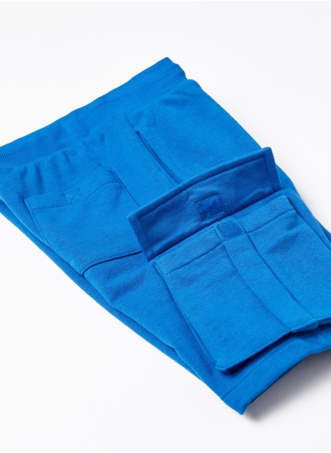 Joggers with Cargo Pockets for Boys, Blue