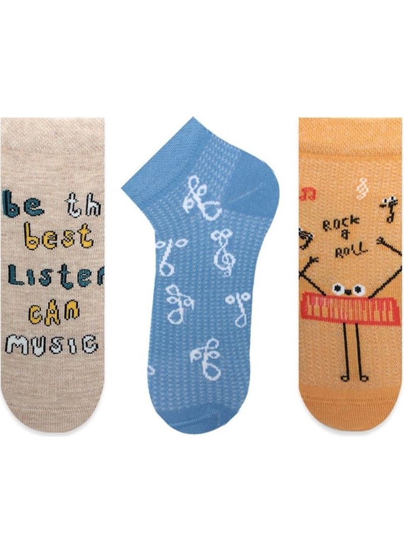 Music Themed Boys' Socks Set of 3