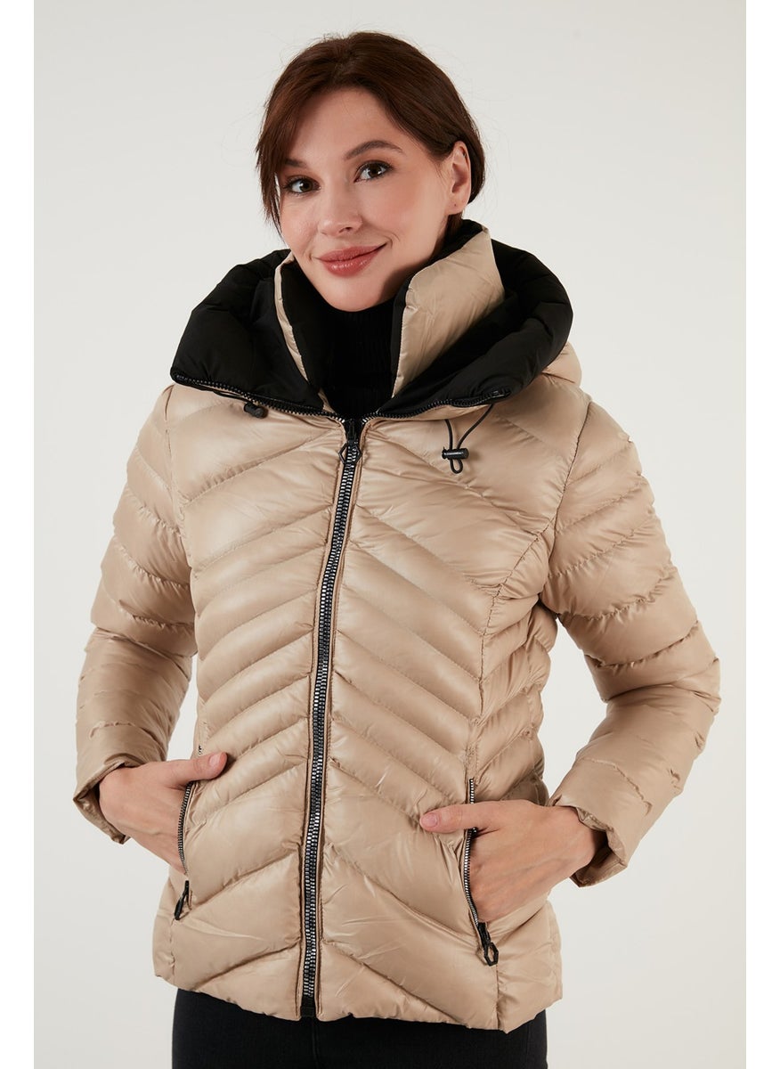 Hooded Pocket Slim Cut Puffer Coat Women's Coat 6274120