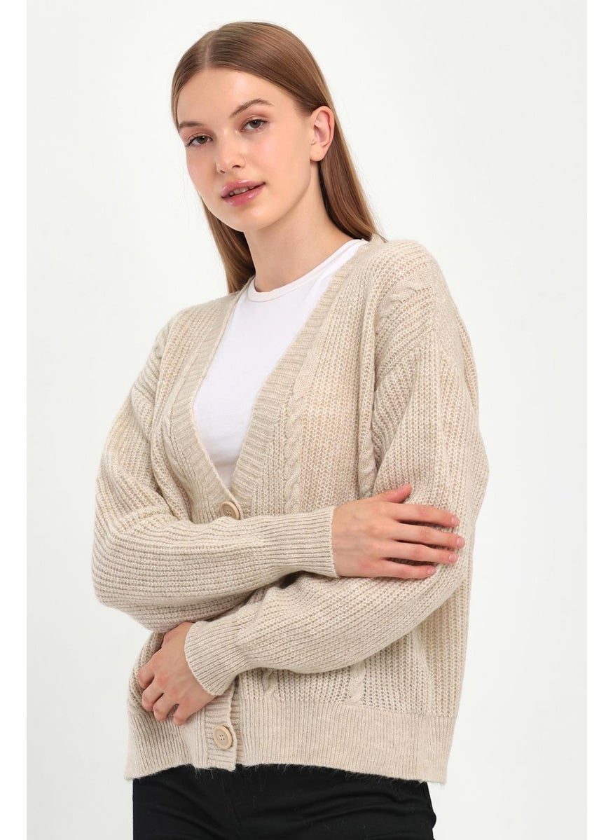 Buttoned Knitted Sweater Cardigan (B23-5801)