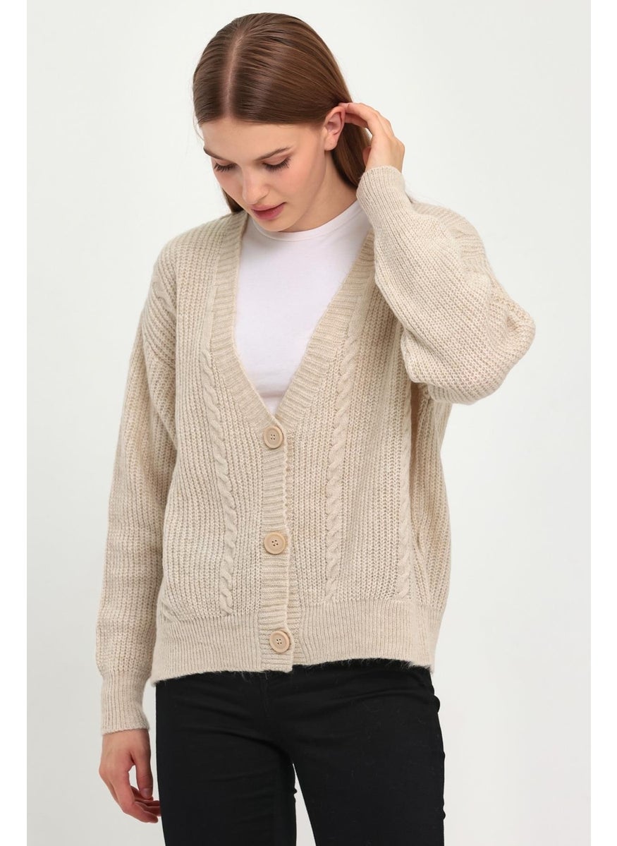 Buttoned Knitted Sweater Cardigan (B23-5801)