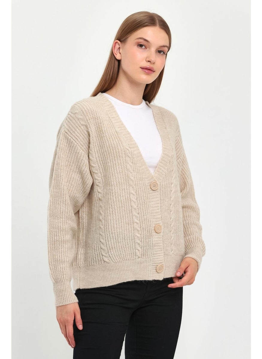 Buttoned Knitted Sweater Cardigan (B23-5801)