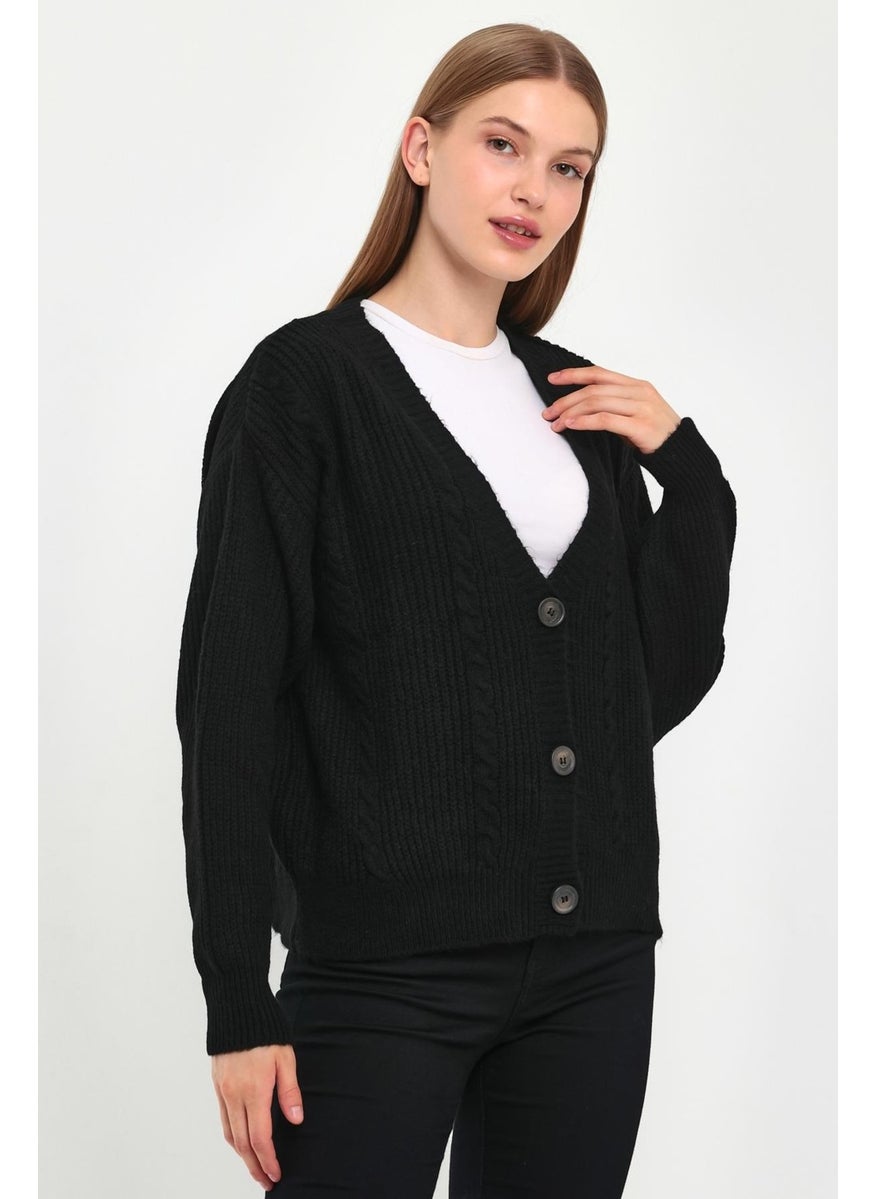 Buttoned Knitted Sweater Cardigan (B23-5801)