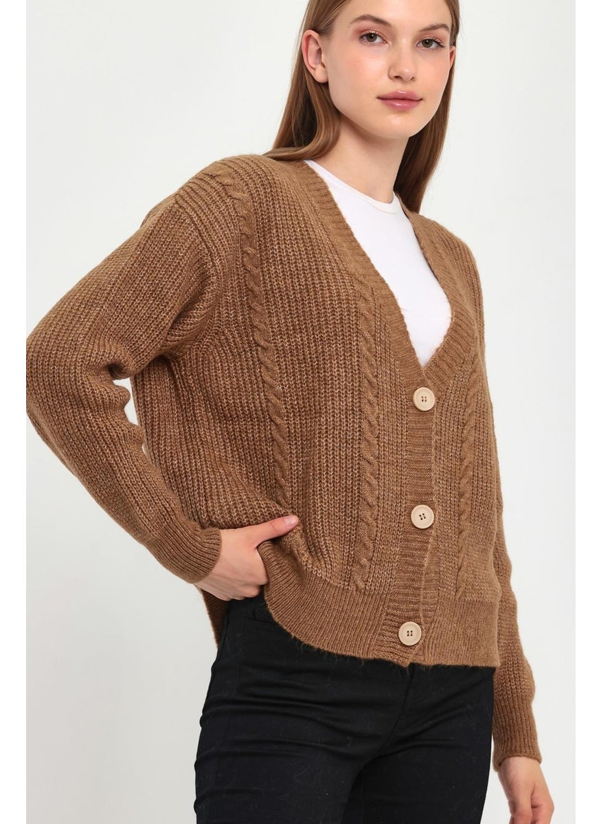 Buttoned Knitted Sweater Cardigan (B23-5801)