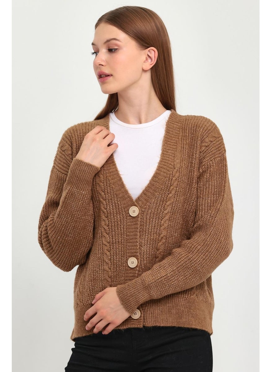 Buttoned Knitted Sweater Cardigan (B23-5801)