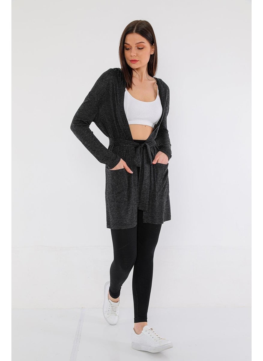 Alexandergardi Wool Look Tied Thin Cardigan (B21-102201)