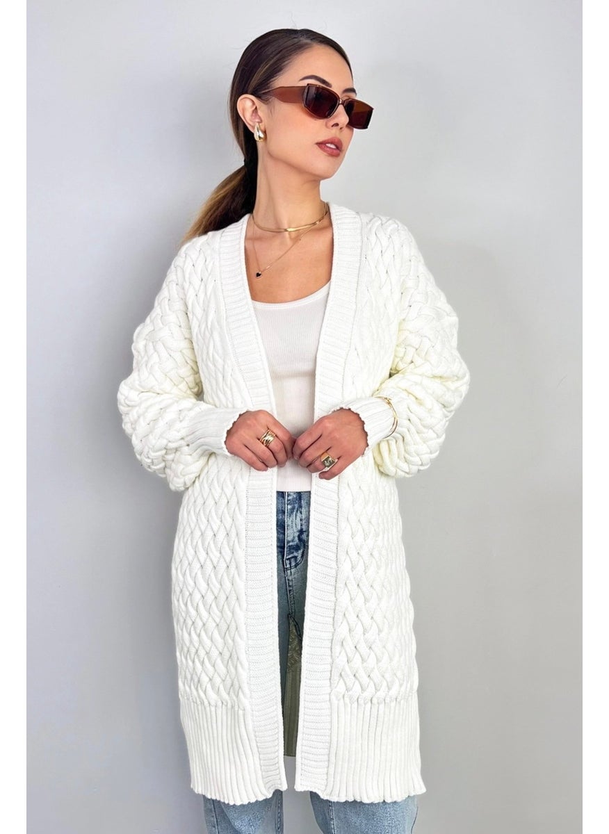 Women's Lena Cream Long Cardigan