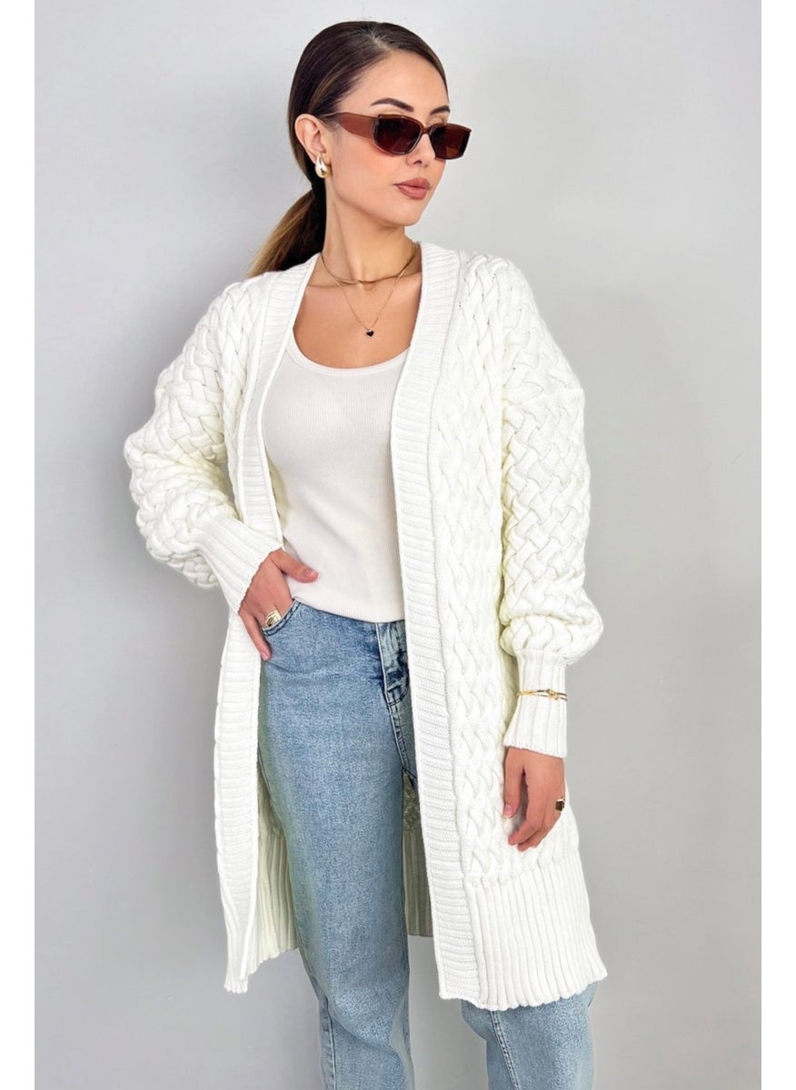 Women's Lena Cream Long Cardigan